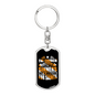 Church Is A Hospital Keychain Stainless Steel or 18k Gold Dog Tag Keyring-Express Your Love Gifts