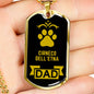 Cirneco Dell'Etna Dad Dog Necklace Stainless Steel or 18k Gold Dog Tag W 24" Dog Owner Lover-Express Your Love Gifts