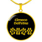 Cirneco Dell'Etna Mama Circle Necklace Stainless Steel or 18k Gold 18-22" Dog Owner Lover-Express Your Love Gifts