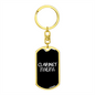 Clarinet Mom Keychain Stainless Steel or 18k Gold Dog Tag Keyring-Express Your Love Gifts
