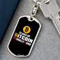 Class of Bitcoin Crypto Keychain Stainless Steel or 18k Gold Dog Tag Keyring-Express Your Love Gifts