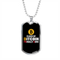 Class of Bitcoin Crypto Necklace Stainless Steel or 18k Gold Dog Tag 24" Chain-Express Your Love Gifts