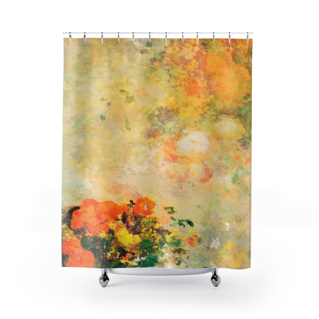 Classic Floral Background Stylish Design 71" x 74" Elegant Waterproof Shower Curtain for a Spa-like Bathroom Paradise Exceptional Craftsmanship-Express Your Love Gifts