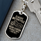 Classic Motorcycle Biker Keychain Stainless Steel or 18k Gold Dog Tag Keyring-Express Your Love Gifts