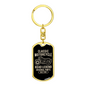 Classic Motorcycle Biker Keychain Stainless Steel or 18k Gold Dog Tag Keyring-Express Your Love Gifts