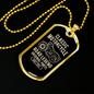 Classic Motorcycle Biker Necklace Stainless Steel or 18k Gold Dog Tag 24"-Express Your Love Gifts