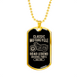 Classic Motorcycle Biker Necklace Stainless Steel or 18k Gold Dog Tag 24"-Express Your Love Gifts
