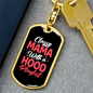 Classy Mama With Hood Mom Keychain Stainless Steel or 18k Gold Dog Tag Keyring-Express Your Love Gifts