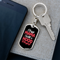 Classy Mama With Hood Mom Keychain Stainless Steel or 18k Gold Dog Tag Keyring-Express Your Love Gifts
