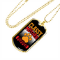 Classy Mother Popper Necklace Stainless Steel or 18k Gold Dog Tag 24" Chain-Express Your Love Gifts