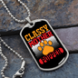 Classy Mother Popper Necklace Stainless Steel or 18k Gold Dog Tag 24" Chain-Express Your Love Gifts