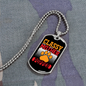 Classy Mother Popper Necklace Stainless Steel or 18k Gold Dog Tag 24" Chain-Express Your Love Gifts