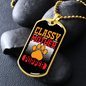 Classy Mother Popper Necklace Stainless Steel or 18k Gold Dog Tag 24" Chain-Express Your Love Gifts