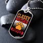 Classy Mother Popper Necklace Stainless Steel or 18k Gold Dog Tag 24" Chain-Express Your Love Gifts