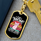 Classy Sassy Mom Keychain Stainless Steel or 18k Gold Dog Tag Keyring-Express Your Love Gifts