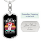 Classy Sassy Mom Keychain Stainless Steel or 18k Gold Dog Tag Keyring-Express Your Love Gifts