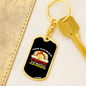 Cleverness Bitcoin Crypto Keychain Stainless Steel or 18k Gold Dog Tag Keyring-Express Your Love Gifts