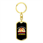 Cleverness Bitcoin Crypto Keychain Stainless Steel or 18k Gold Dog Tag Keyring-Express Your Love Gifts