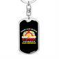 Cleverness Bitcoin Crypto Keychain Stainless Steel or 18k Gold Dog Tag Keyring-Express Your Love Gifts