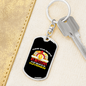 Cleverness Bitcoin Crypto Keychain Stainless Steel or 18k Gold Dog Tag Keyring-Express Your Love Gifts