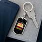 Cleverness Bitcoin Crypto Keychain Stainless Steel or 18k Gold Dog Tag Keyring-Express Your Love Gifts