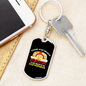 Cleverness Bitcoin Crypto Keychain Stainless Steel or 18k Gold Dog Tag Keyring-Express Your Love Gifts