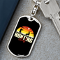 Club Hunter'S Keychain Gift Stainless Steel or 18k Gold Dog Tag Keyring-Express Your Love Gifts