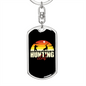 Club Hunter'S Keychain Gift Stainless Steel or 18k Gold Dog Tag Keyring-Express Your Love Gifts