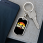 Club Hunter'S Keychain Gift Stainless Steel or 18k Gold Dog Tag Keyring-Express Your Love Gifts