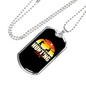 Club Hunting Necklace Stainless Steel or 18k Gold Dog Tag 24" Chain-Express Your Love Gifts