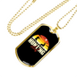 Club Hunting Necklace Stainless Steel or 18k Gold Dog Tag 24" Chain-Express Your Love Gifts