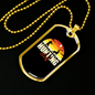Club Hunting Necklace Stainless Steel or 18k Gold Dog Tag 24" Chain-Express Your Love Gifts