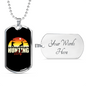 Club Hunting Necklace Stainless Steel or 18k Gold Dog Tag 24" Chain-Express Your Love Gifts