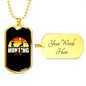 Club Hunting Necklace Stainless Steel or 18k Gold Dog Tag 24" Chain-Express Your Love Gifts