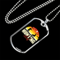 Club Hunting Necklace Stainless Steel or 18k Gold Dog Tag 24" Chain-Express Your Love Gifts
