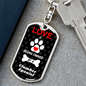 Clumber Spaniel Keychain Stainless Steel or 18k Gold Dog Tag Keyring-Express Your Love Gifts