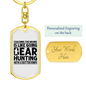 Coaching Bear Hunter'S Keychain Gift Stainless Steel or 18k Gold Dog Tag Keyring-Express Your Love Gifts