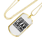 Coaching Bear Hunting Necklace Stainless Steel or 18k Gold Dog Tag 24" Chain-Express Your Love Gifts