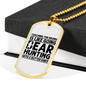 Coaching Bear Hunting Necklace Stainless Steel or 18k Gold Dog Tag 24" Chain-Express Your Love Gifts