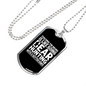 Coaching Bear Hunting White Necklace Stainless Steel or 18k Gold Dog Tag 24" Chain-Express Your Love Gifts