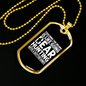 Coaching Bear Hunting White Necklace Stainless Steel or 18k Gold Dog Tag 24" Chain-Express Your Love Gifts