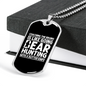 Coaching Bear Hunting White Necklace Stainless Steel or 18k Gold Dog Tag 24" Chain-Express Your Love Gifts