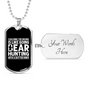 Coaching Bear Hunting White Necklace Stainless Steel or 18k Gold Dog Tag 24" Chain-Express Your Love Gifts