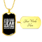 Coaching Bear Hunting White Necklace Stainless Steel or 18k Gold Dog Tag 24" Chain-Express Your Love Gifts