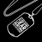 Coaching Bear Hunting White Necklace Stainless Steel or 18k Gold Dog Tag 24" Chain-Express Your Love Gifts