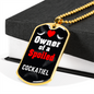 Cockatiel Bird Necklace Stainless Steel or 18k Gold Dog Tag 24" Chain-Express Your Love Gifts