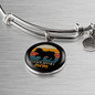 Cocker Spaniel Mom Bracelet Stainless Steel or 18k Gold Circle Bangle-Express Your Love Gifts