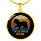 Cocker Spaniel Mom Circle Necklace Stainless Steel or 18k Gold 18-22"-Express Your Love Gifts