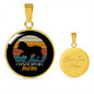 Cocker Spaniel Mom Circle Necklace Stainless Steel or 18k Gold 18-22"-Express Your Love Gifts