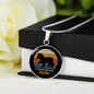 Cocker Spaniel Mom Circle Necklace Stainless Steel or 18k Gold 18-22"-Express Your Love Gifts